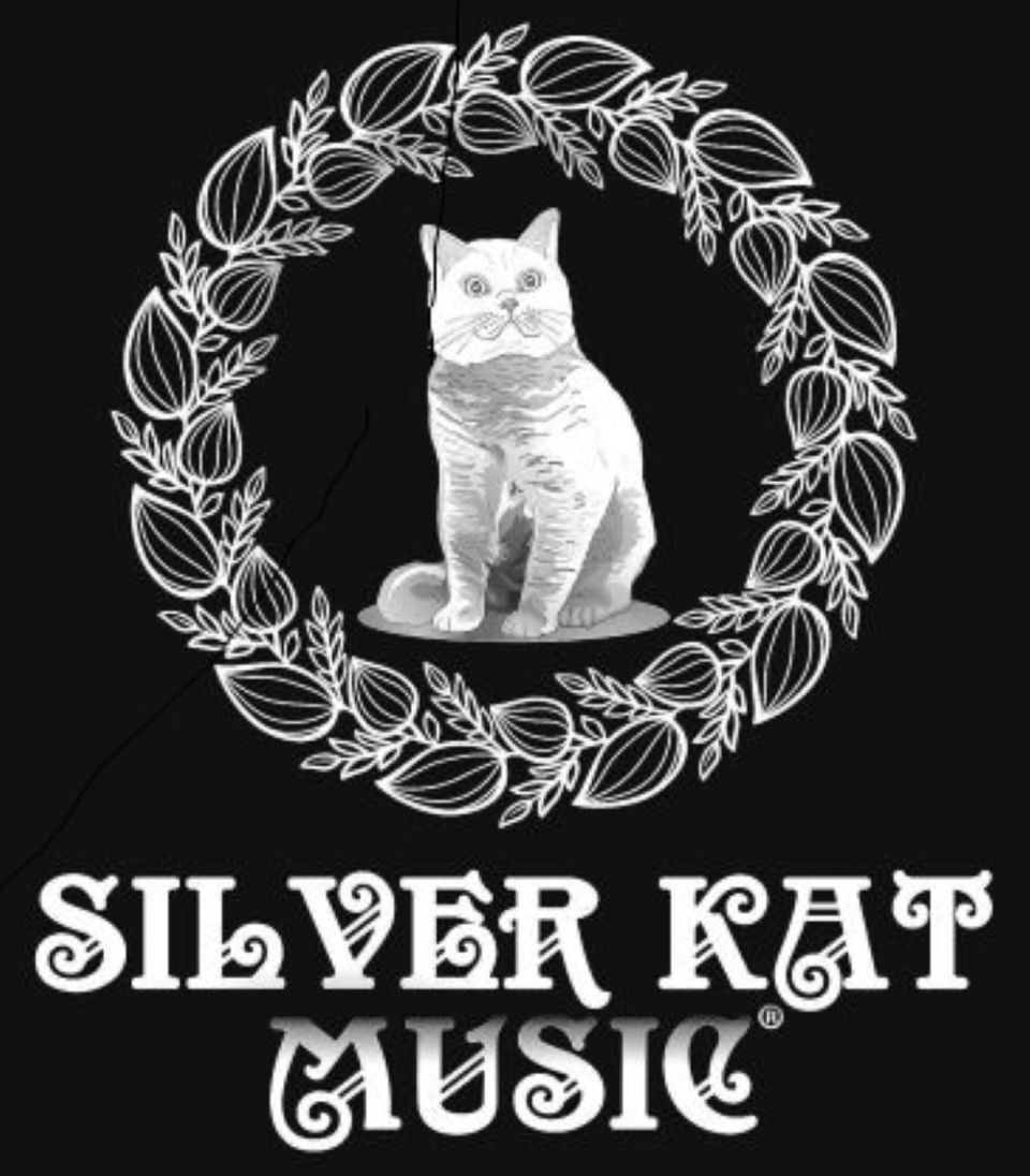 Logo for my BMI publishing company. Silver Kat Music.